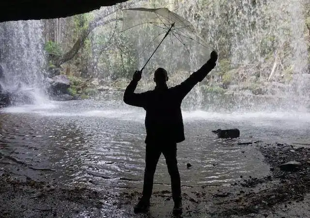 Me almost staying dry