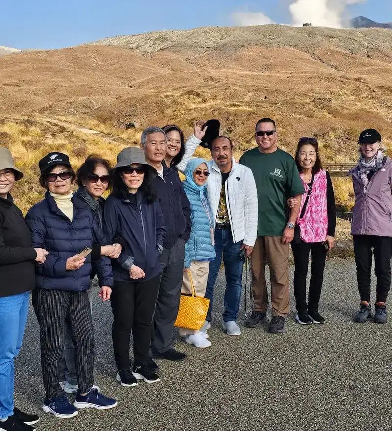 group tour photo aso volcano kumamoto