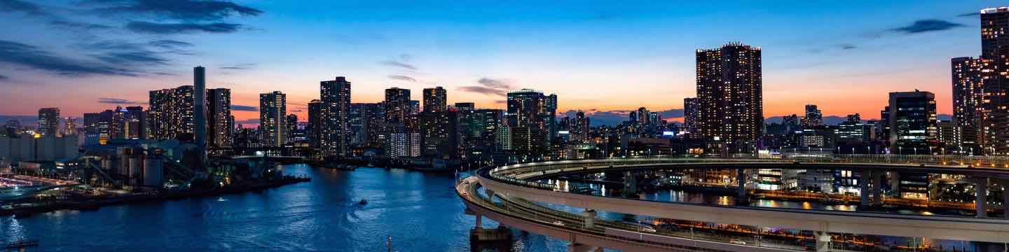 Fukuoka roadway at night