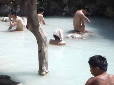 Guys Bathing In Onsen
