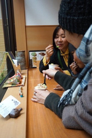 Green tea Gelato in ureshino